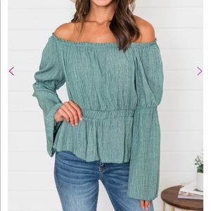 Pink Lily | Off the Shoulder Blouse